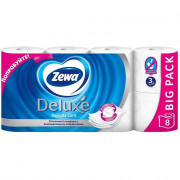 Бумага туалетная 3-сл втулка 8рул/уп 17,5м белая Zewa Deluxe (Ст.14)