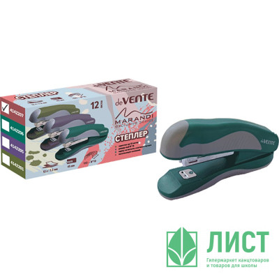 Степлер №10 (12л) пластиковый deVENTE Marandy аквамарин арт.4142206 (Ст.) Степлер №10 (12л) пластиковый deVENTE Marandy аквамарин арт.4142206 (Ст.)