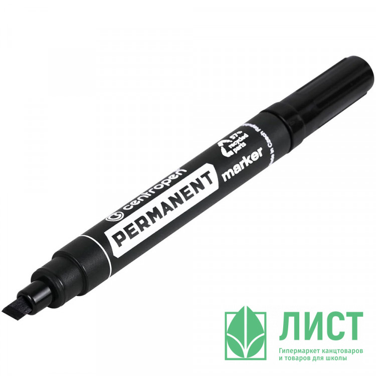 Маркер перманентный CENTROPEN скош 1-4,6мм черный арт.8576/Ч