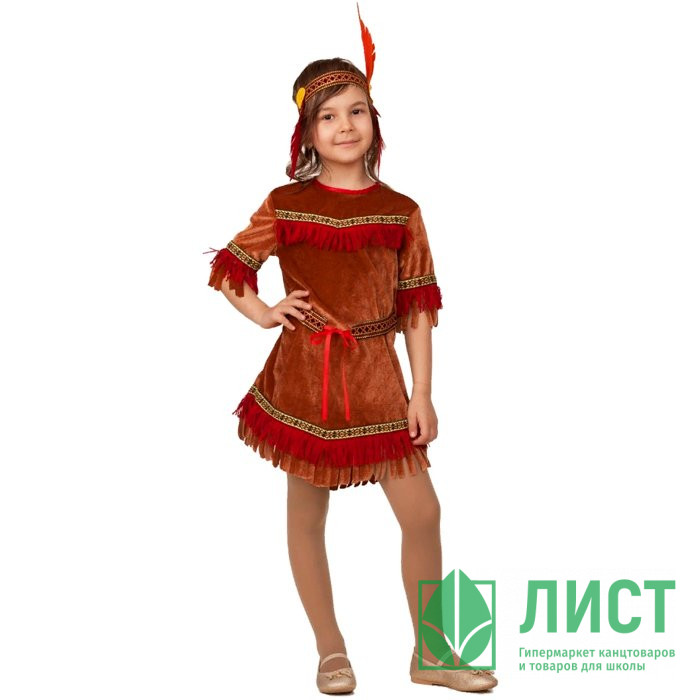 Костюм Д ИНДИАНКА (платье,головной убор) р.28/110-38/146 арт.21-41