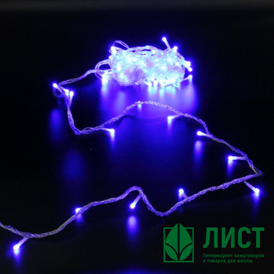 Гирлянда эл.д/улицы 10м 100LED &quot;Bright light&quot; цв.синий (св.пров) (можно соединить) 8реж IP-54 арт.725-546 Гирлянда эл.д/улицы 10м 100LED "Bright light" цв.синий (св.пров) (можно соединить) 8реж IP-54 арт.725-546