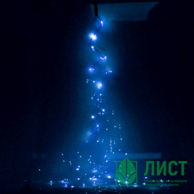 Гирлянда электрическая для дома нить 02м 160LED &quot;Волшебный хвост&quot; цвет синий (светлый провод) арт.183-361 Гирлянда электрическая для дома нить 02м 160LED "Волшебный хвост" цвет синий (светлый провод) арт.183-361