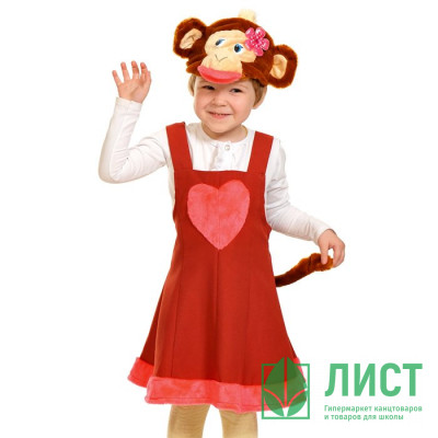 Костюм для девочки Обезьянка (платье,маска) р.32/122 ткань арт.2043 Костюм для девочки Обезьянка (платье,маска) р.32/122 ткань арт.2043