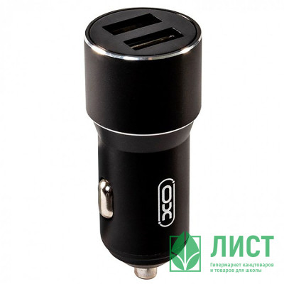 Зарядное устройство сетевое XO-CC30,2.4А, 12Вт,USBx2, блочок, металл, цв.черный Зарядное устройство сетевое XO-CC30,2.4А, 12Вт,USBx2, блочок, металл, цв.черный