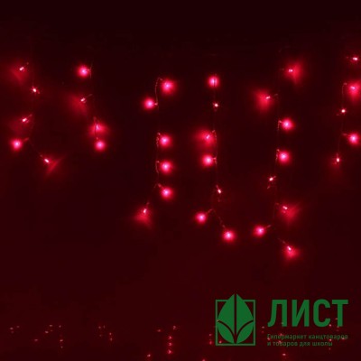 Гирлянда эл. Уличная занавес айсикл 2*0,6м 120л. Led цв.Красный (с.Провод) 8реж. Арт.187261 Гирлянда эл. Уличная занавес айсикл 2*0,6м 120л. Led цв.Красный (с.Провод) 8реж. Арт.187261