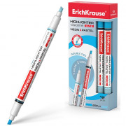 Маркер флуорисцентный ErichKrause Visioline V-16 Neon+Pastel скошенный голубой арт.56018 (Ст.12)