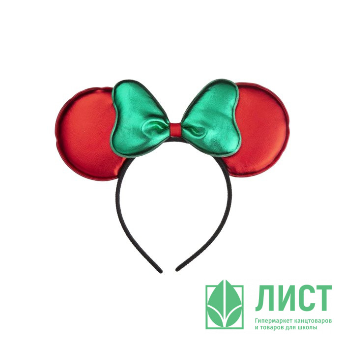 Ободок "Мышка" 23*20см красный арт.80963