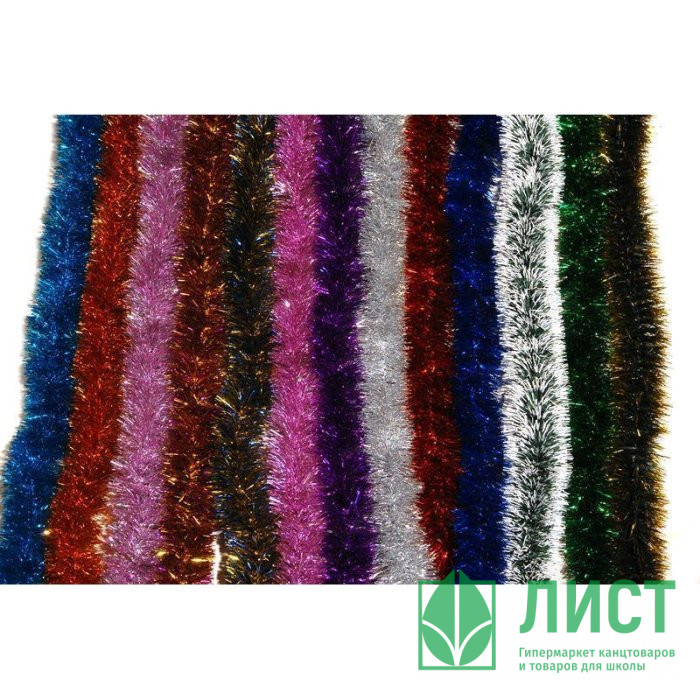 Мишура 05*200см №25 "Норка" цв.красный (Ст.90)