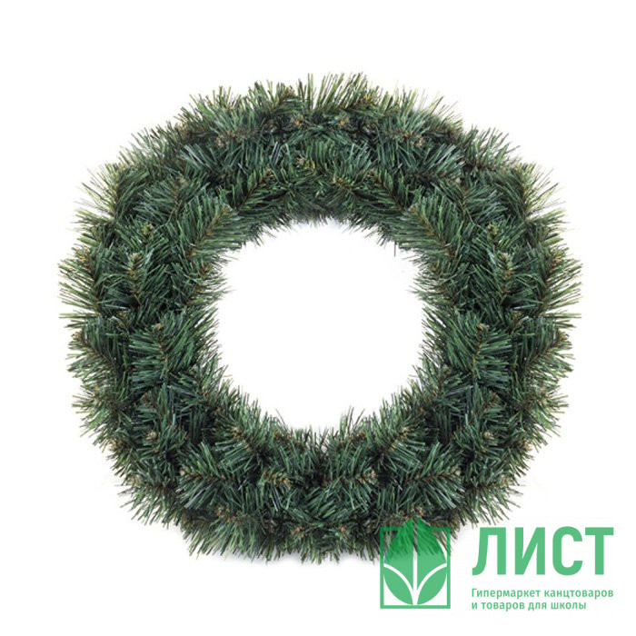 Венок декоративный 35см хвоя ПВХ без украшений "Сибирь" арт.ВСП 35