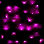 Гирлянда электрическая для дома точечная 9,5м 100LED цвет розовый (зеленый провод) 8реж арт.129-032