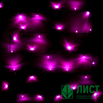Гирлянда электрическая для дома точечная 9,5м 100LED цвет розовый (зеленый провод) 8реж арт.129-032 Гирлянда электрическая для дома точечная 9,5м 100LED цвет розовый (зеленый провод) 8реж арт.129-032