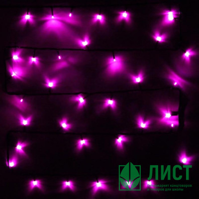 Гирлянда электрическая уличная точечная 07м 80LED цвет розовый (темный провод) артемный 196-115 Гирлянда электрическая уличная точечная 07м 80LED цвет розовый (темный провод) артемный 196-115
