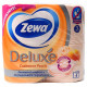Бумага туалетная 3-сл втулка 4рул/уп 17,5м белая Zewa Deluxe Персик