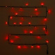 Гирлянда электрическая уличная точечная 15м 180LED цвет красный (темный провод) 8режимов арт. 183-670