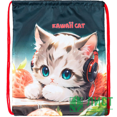 Сумка для сменной обуви 1 отделение (Attomex)  Kawaii Cat 350x430 см арт.7040570 Сумка для сменной обуви 1 отделение (Attomex)  Kawaii Cat 350x430 см арт.7040570