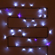 Гирлянда электрическая уличная точечная 11м 120LED "Мерцание" цвет белый/синий (темный провод) артемный 183-712