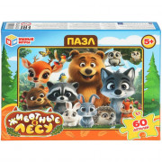 Пазл 60 элементов Животные в лесу (Умные игры) 190х141х35 мм арт.4630395053815