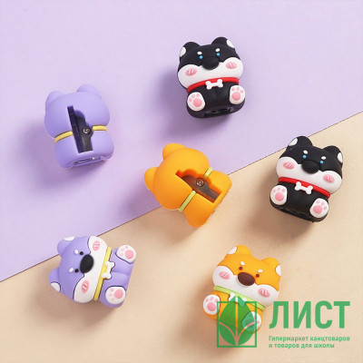 Точилка пластиковая (deVENTE) Doggy 1 отверстие покрытие Soft Touch арт.8031409 Точилка пластиковая (deVENTE) Doggy 1 отверстие покрытие Soft Touch арт.8031409