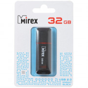 УЦЕНКА Флеш диск 32GB USB 2.0 Mirex Knight, черный (повреждение упаковки)