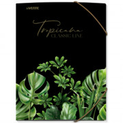 Папка с резинкой "deVENTE. Tropicana" A4 (240x320 мм) 400 мкм, фактура "песок" тиснение фольгой, вертикальная резинка, 3 клапана, индивидуальная упаковка