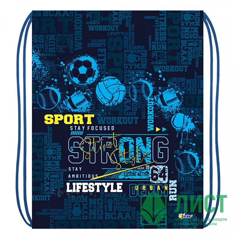 Сумка для сменной обуви 1 отделение (ОНИКС) МО-20 Сила спорта 330х420 мм