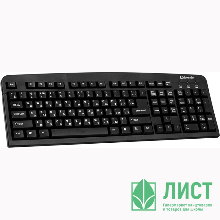 Клавиатура проводная Defender Element HB-520 черн., USB