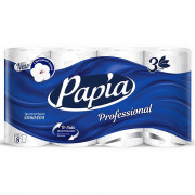 Бумага туалетная 3-сл втулка 4рул/уп 16.8м белая Papia Professional (Ст.28)