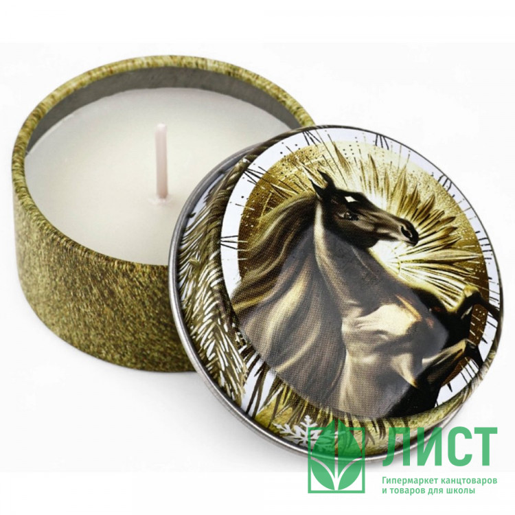 Свеча в гильзе "Шкатулка. Конь" 4,8см аромат ваниль арт.10866705