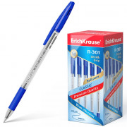 Ручка шар. проз.корп. рез.упор (ErichKrause) R-301 Classic синий, 1мм арт.39527 (Ст.50)