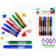 Гель с блестками 6 штук в наборе Mazari 15 мл х 6 цветов арт.M-5656