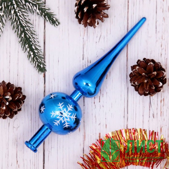 Наконечник 23см "Верхушка" цв.голубой/белый арт.201-1052