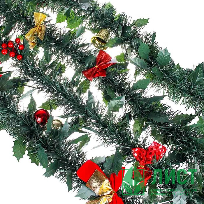 Мишура 9*200см "Еловая веточка" в ассортименте арт.377-441