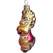 Фигурка на ёлку стекло 09см "Веселая лошадка 1" п/у арт.ФУ-452/1