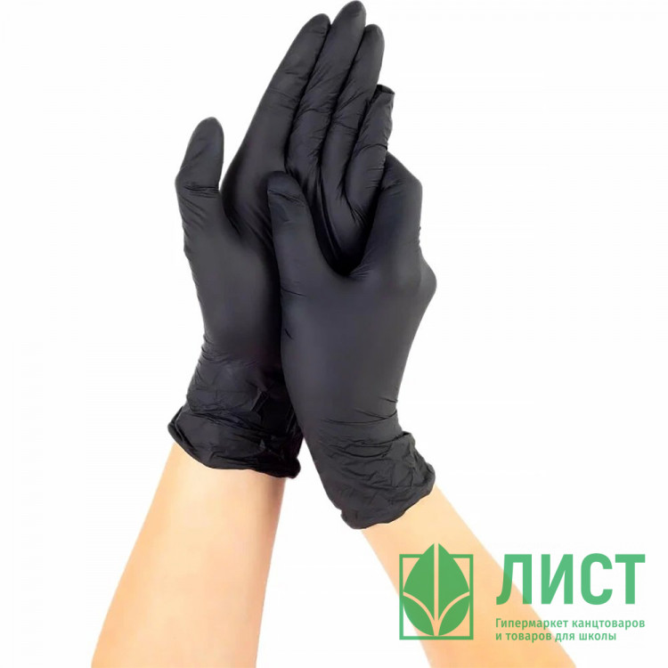 Перчатки нитриловые  черные р-р L 100 шт/уп (Ст.1/10) арт.SEMPB3