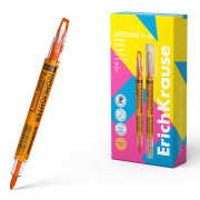 Маркер флуорисцентный ErichKrause Visioline V-16 Zoom Neon 0,5-4,5мм скошенный оранжевый арт.60823 (Ст.12)