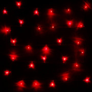 Гирлянда электрическая для дома точечная 16м 180LED цвет красный (светлый провод) 8режимов (можно соединять) арт.125-021