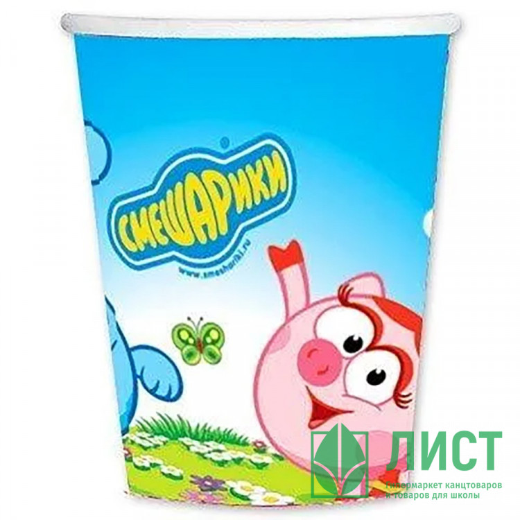 Стаканы пластиковые "Смешарики" 8шт/наб 266мл арт.1502-0652