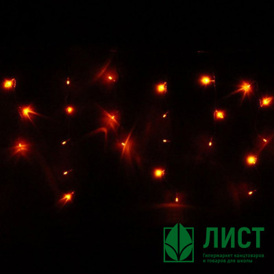 Гирлянда электрическая для дома занавес Бахрома 3*0,3/0,5м 120LED цвет желтый (светлый провод) 8режимов арт.196-083 Гирлянда электрическая для дома занавес Бахрома 3*0,3/0,5м 120LED цвет желтый (светлый провод) 8режимов арт.196-083