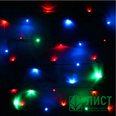 Гирлянда эл.д/дома точечная 7,5м 80LED цв.мульти (зеленый провод) 8реж IP-20 арт.183-816 Гирлянда эл.д/дома точечная 7,5м 80LED цв.мульти (зеленый провод) 8реж IP-20 арт.183-816