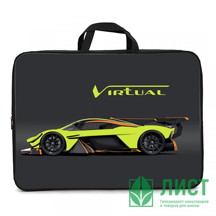 Папка А3 текстиль на молнии ручка-тесьма Оникс Неон авто арт ПМД3-20-4