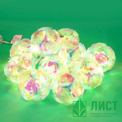 Гирлянда электрическая для дома фигурная 02м 10LED &quot;Метеор&quot; цвет теплый белый (светлый провод) арт.381-235 Гирлянда электрическая для дома фигурная 02м 10LED "Метеор" цвет теплый белый (светлый провод) арт.381-235