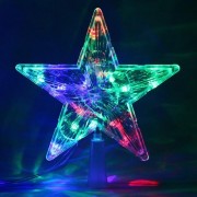 Наконечник на ёлку светодиодный 18,5см "Звезда" 15LED цв.микс арт.111-330