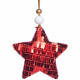Украшение декор.подвесное текстиль/платик/дерево "Звезда" 08см цв.красный арт.92365