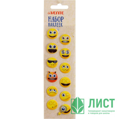 Наклейки (deVENTE) объемные с блеском Emojie 4,9*16см арт. 8002082 Наклейки (deVENTE) объемные с блеском Emojie 4,9*16см арт. 8002082