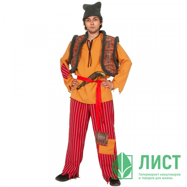 Костюм Разбойник (рубаха,жилет,штаны,папаха,мушкет) р.52-54 арт.1093-L