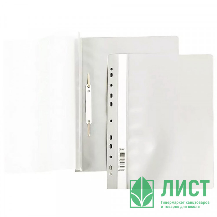 Папка скоросшиватель А4 с перфорацией белый Хатбер арт.AS4_00200 (Ст.10)