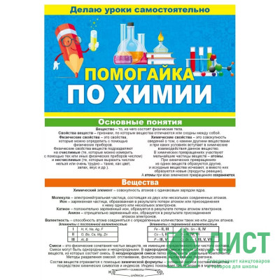 Буклет А5 Помогайка по химии арт 88 257 Буклет А5 Помогайка по химии арт 88 257