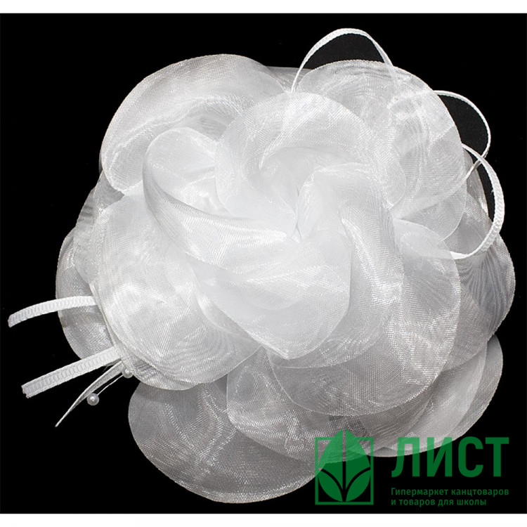 Бант для волос белый Arco Carino 13 см арт.106