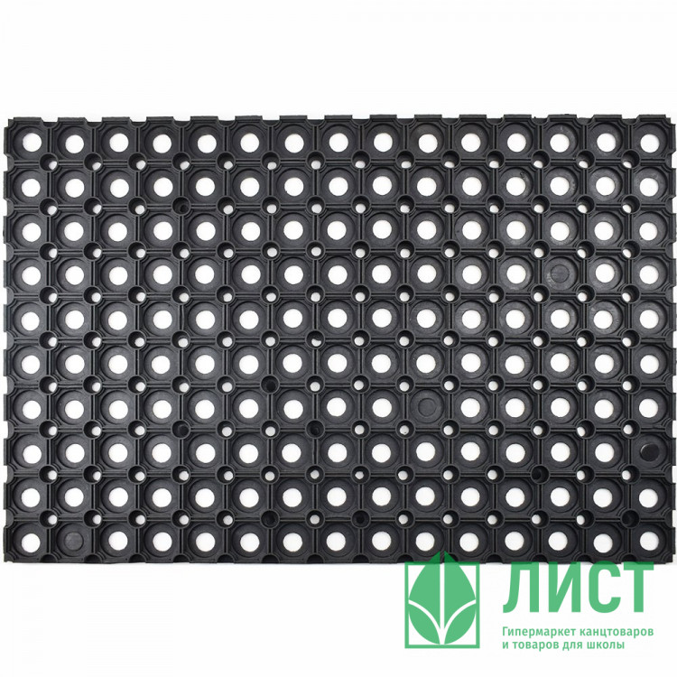 Коврик резиновый (400х600 мм) грязезащ. со сквозн.отверстиями толщ.16мм