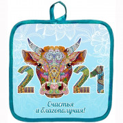 Прихватка "Бык Леонардо" 17*17см арт.916-0321